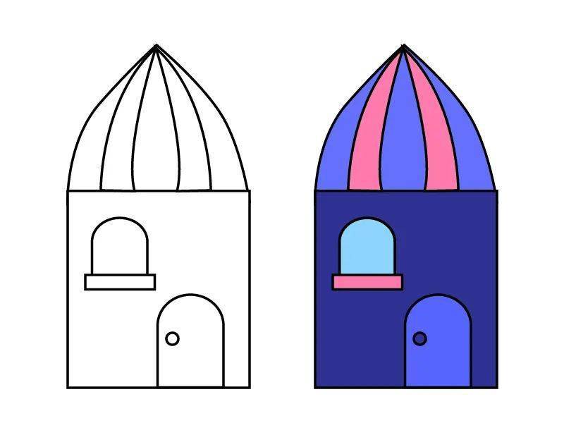 【控笔练习】10种不同房子简笔画法,梦幻卡通_科学_教育_教研