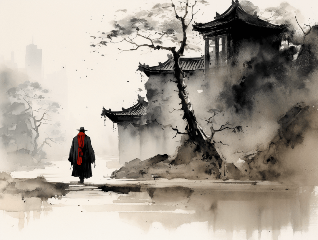 midjourney简墨国风,只需要6个词!