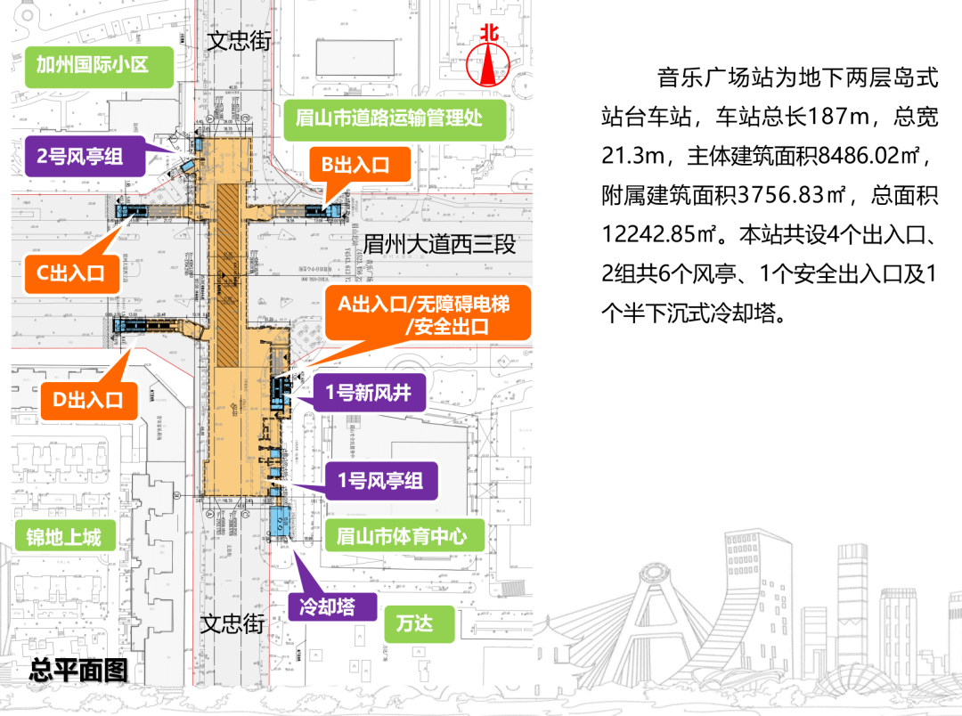 s5線眉山東站,音樂廣場站規劃設計方案批前公示_鐵路_成都_工程