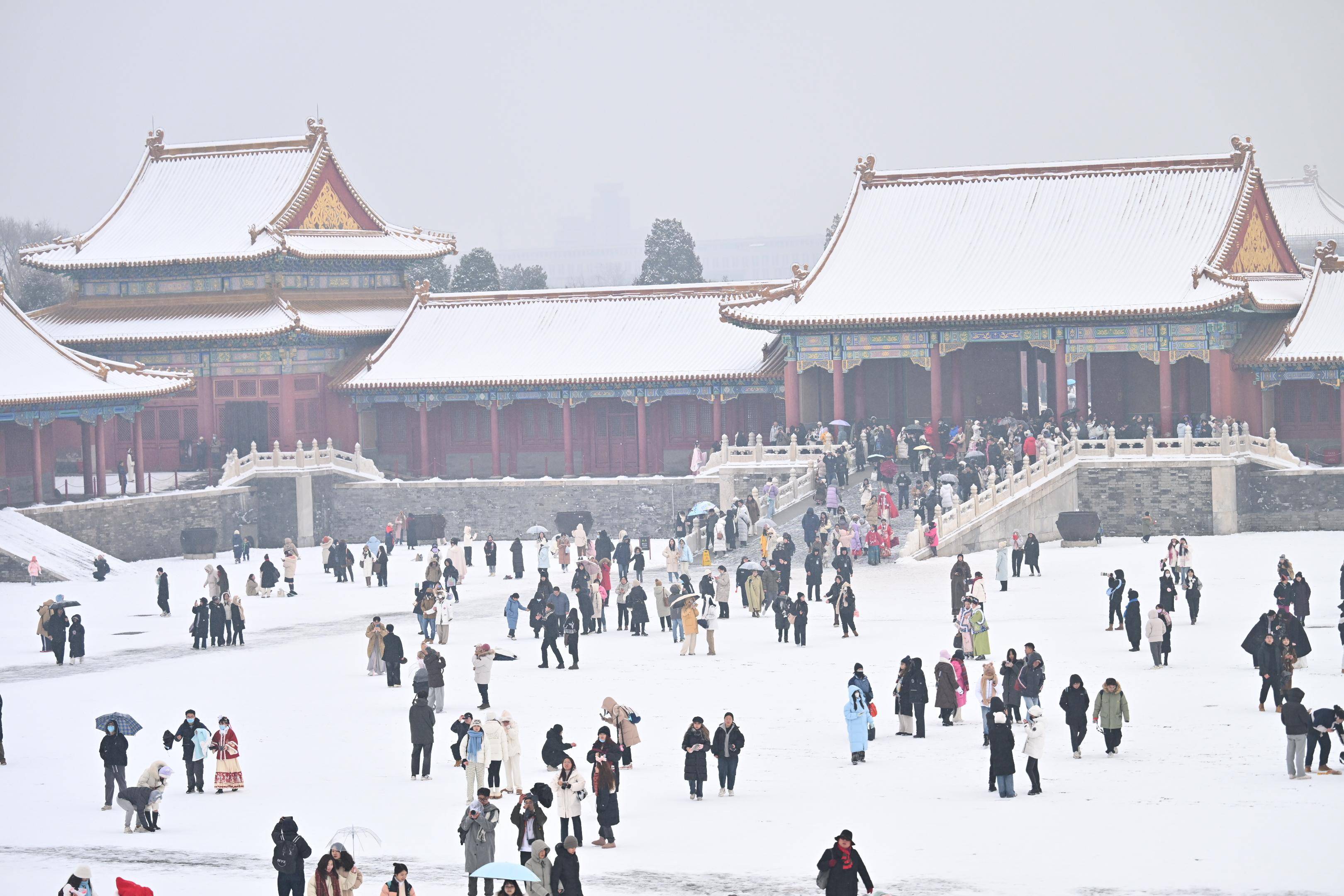 社会 故宫赏雪