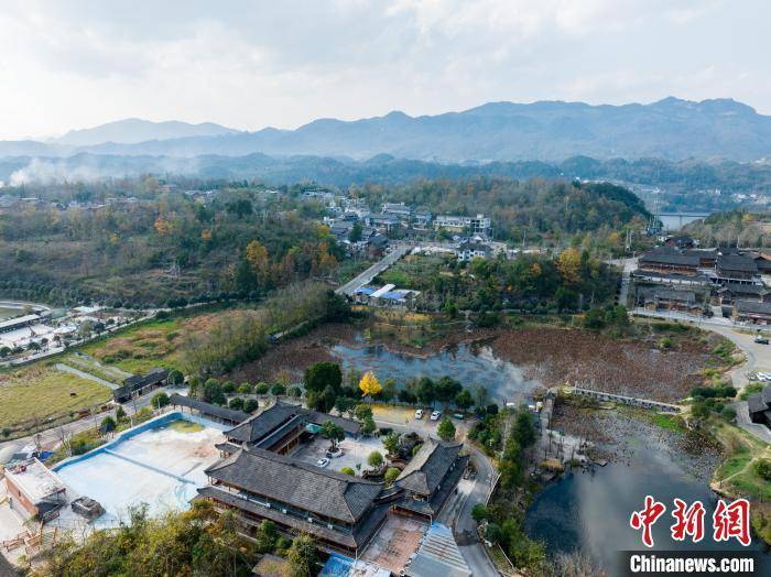 航拍贵州务川龙潭古寨冬景_唐哲_历史_大坪街道