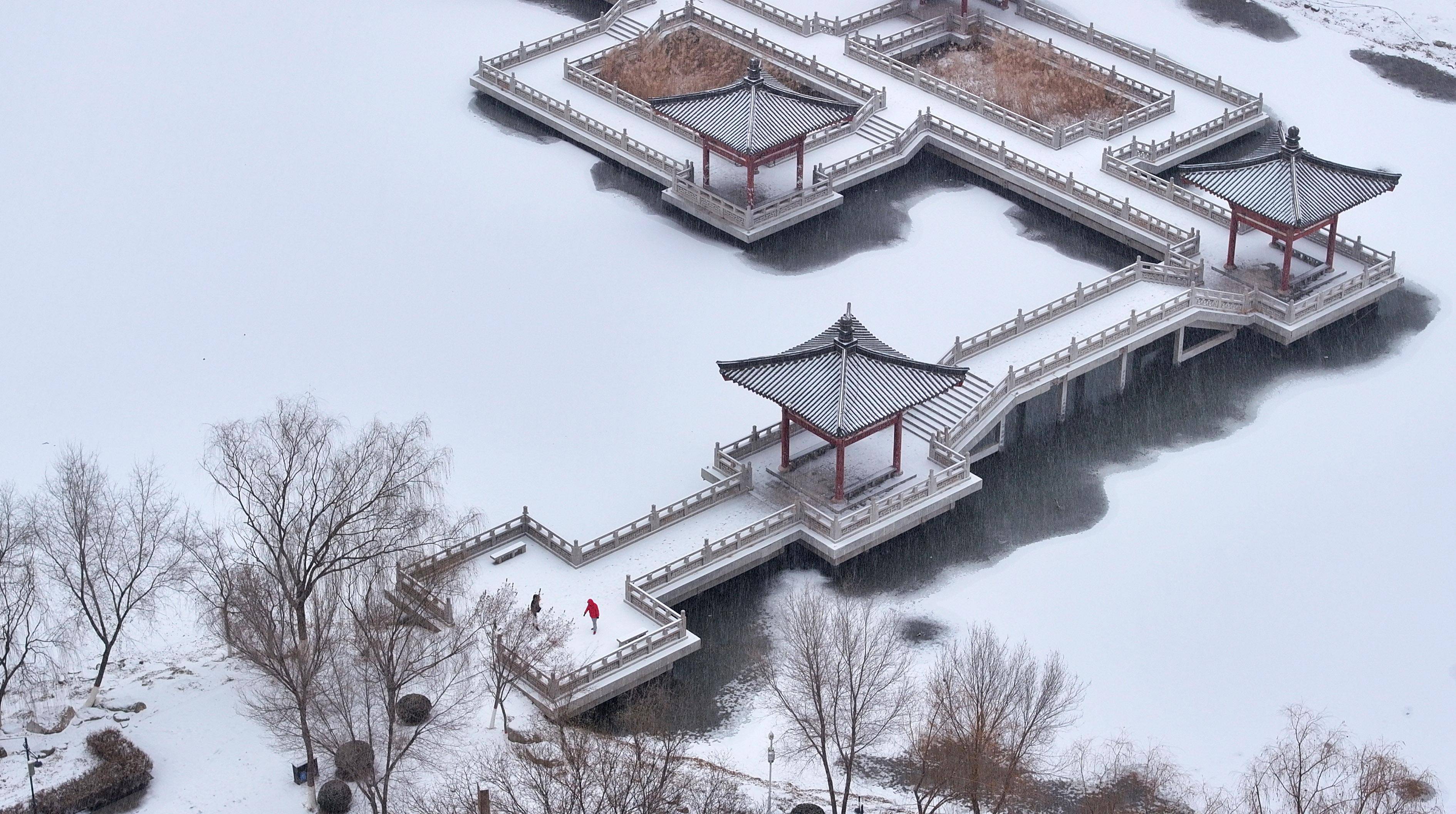 (环境)银川迎来今冬首场降雪