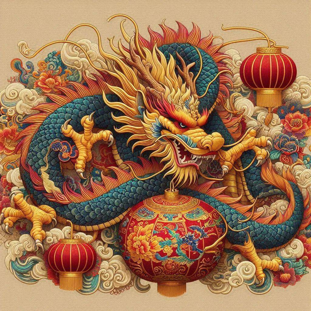 2024年龙年春节生肖龙图案参考2(ai生成设计)_投资_版权_商业