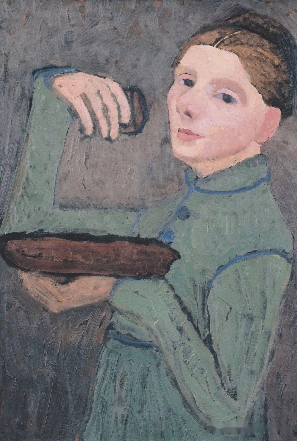 绘画欣赏——paula modersohn becker_油画_自画像_世纪