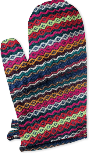 19隔热手套来自:安徽其设计巧妙地结合了传统织带艺术的美丽图案和 