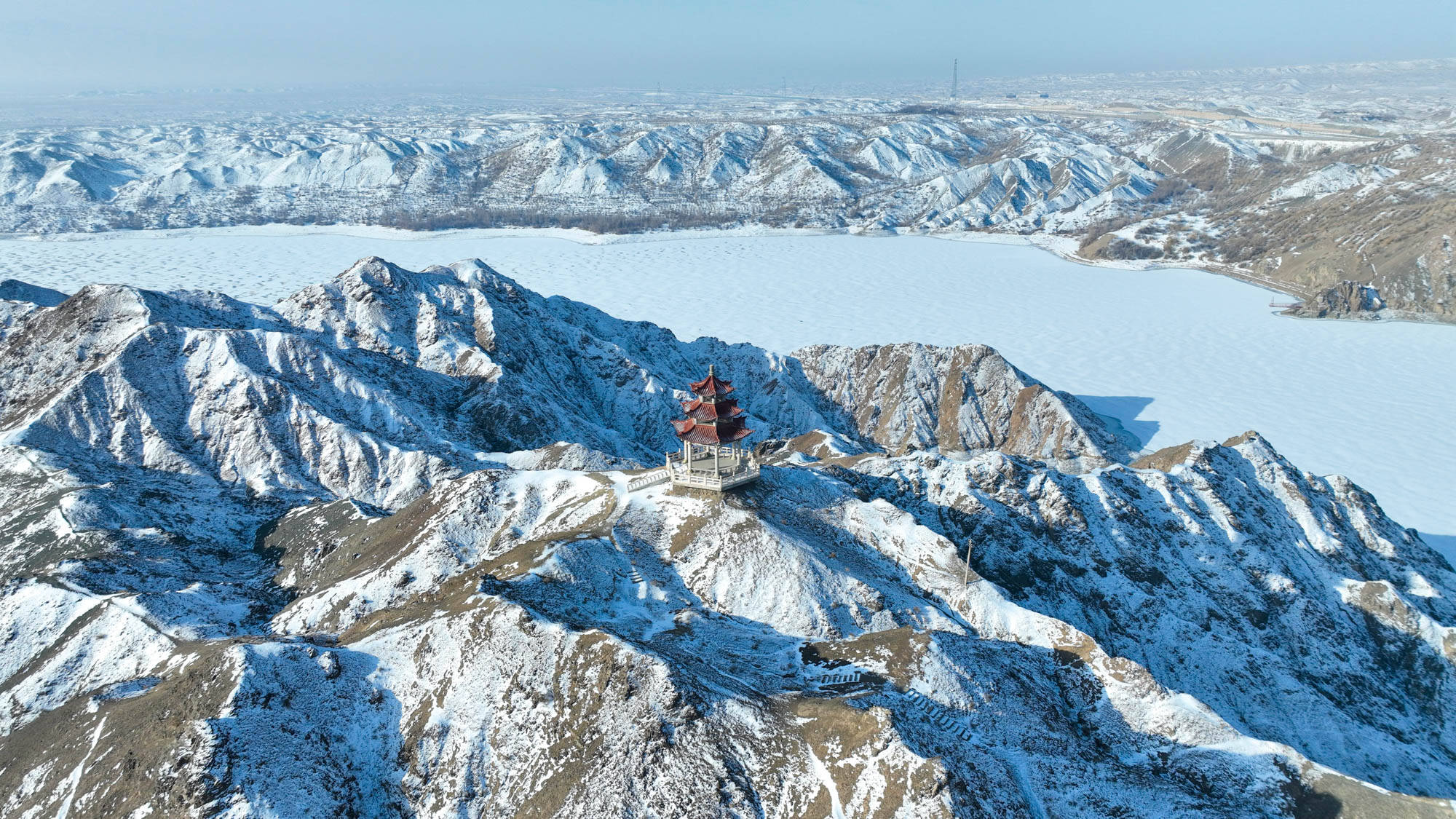 冬雪如画_雪景_黄山风景区_甘肃省