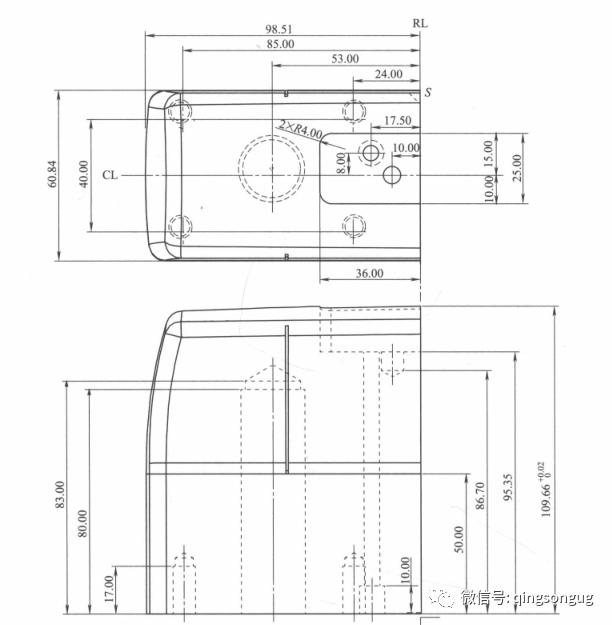 2d出圖-模具10個常規零件出圖案例_視圖_尺寸_座標