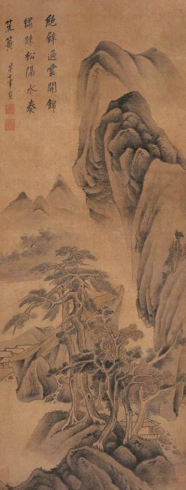 历代名家画松山水画图卷(超多图)_图片_松菊图_黄山寿