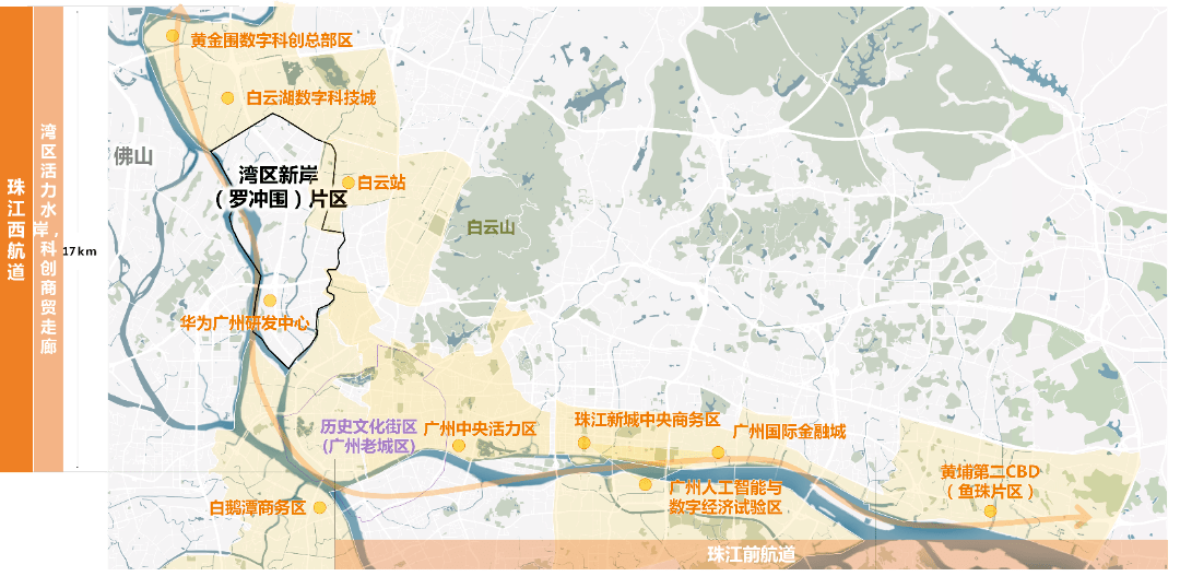 廣州市建築集團);城市新中軸(海珠)片區(越秀集團);羅衝圍片區(珠江實