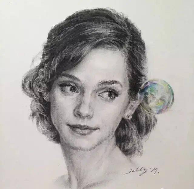 怎么才能把普通的素描头像画得动人且传神_炭笔_铅笔_面部