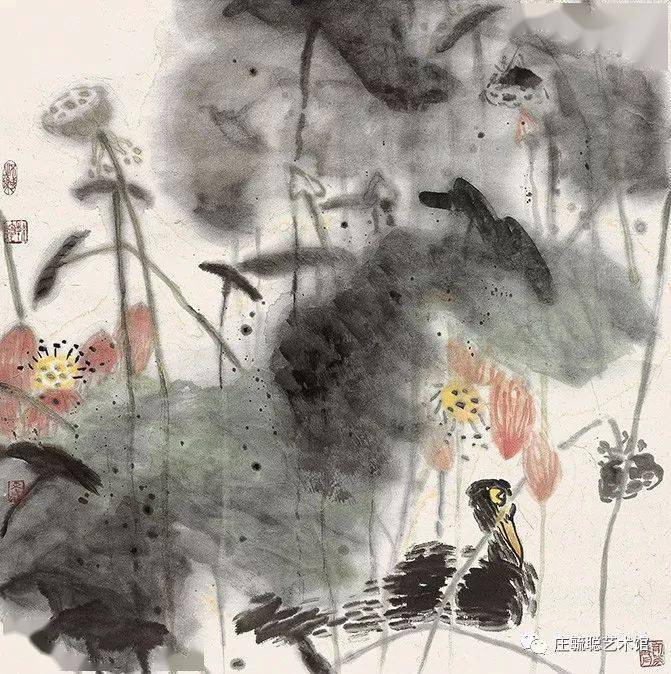 谭老师为你介绍庄毓聪大写意花鸟画作品